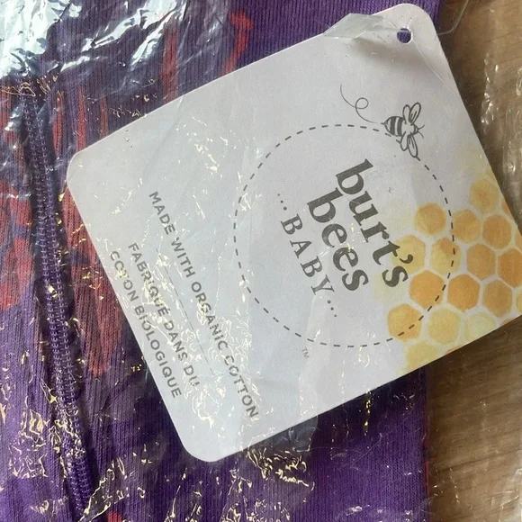 Set of 2-Burt’s Bee Baby Dinosaur Sleeper Onesie - Picture 8 of 10